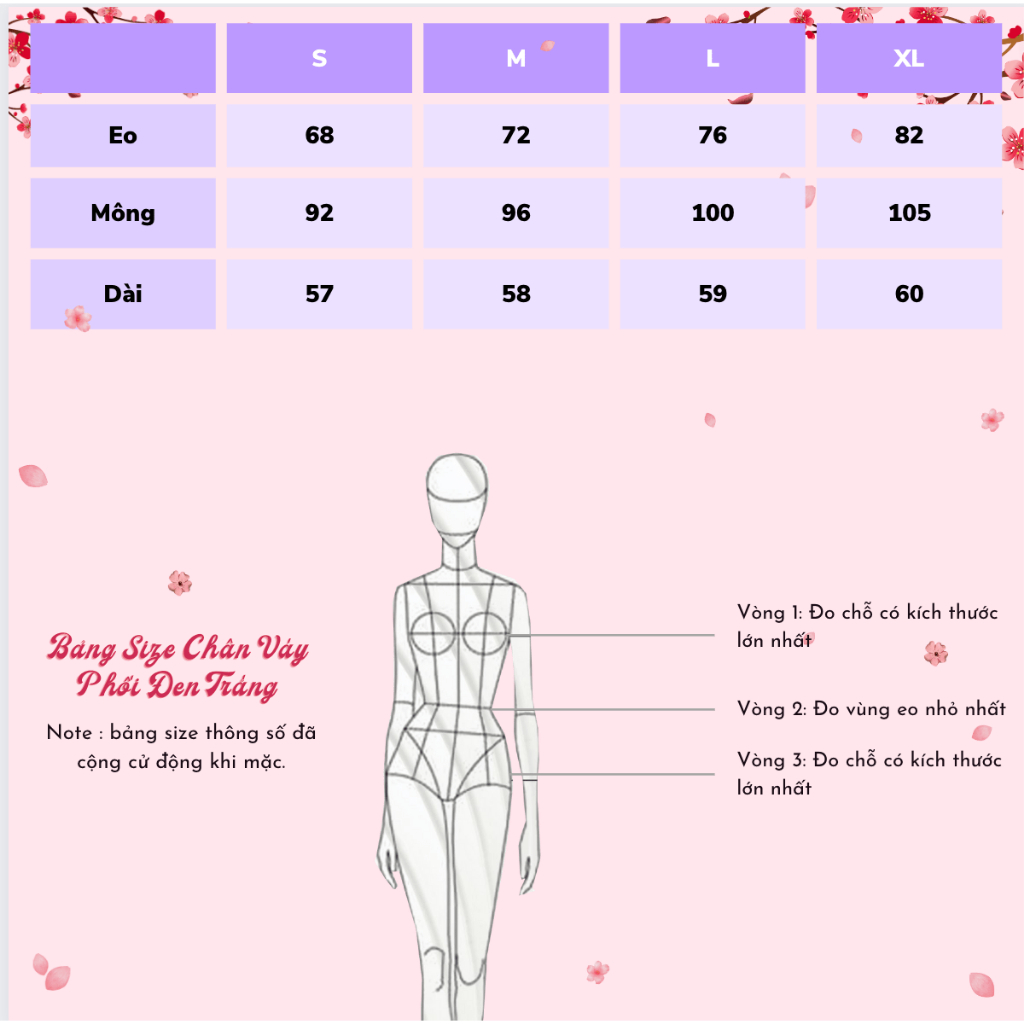 Chân váy phối đen trắng NGADO