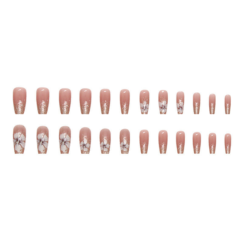 BTS%20%E3%80%90WITH%20GLUE%E3%80%9124Pcs%20Elegant%20Pink%20Fake%20Nails%20DIY%20Art%20Design%20False%20Nails%20Hand-painted%20Flowers%20Wearable%20Nails%20Stylish%20Pattern%20Artificial%20Nails%20Women's%20gifts%20New%202025%20-%20Image%205