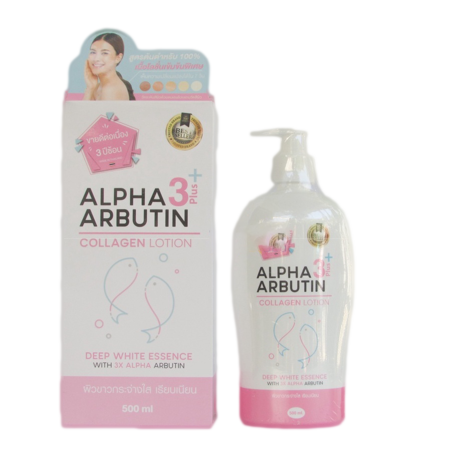 Sữa dưỡng trắng da Alpha Arbutin Collagen Collagen Lotion 3+ Plus 500ml