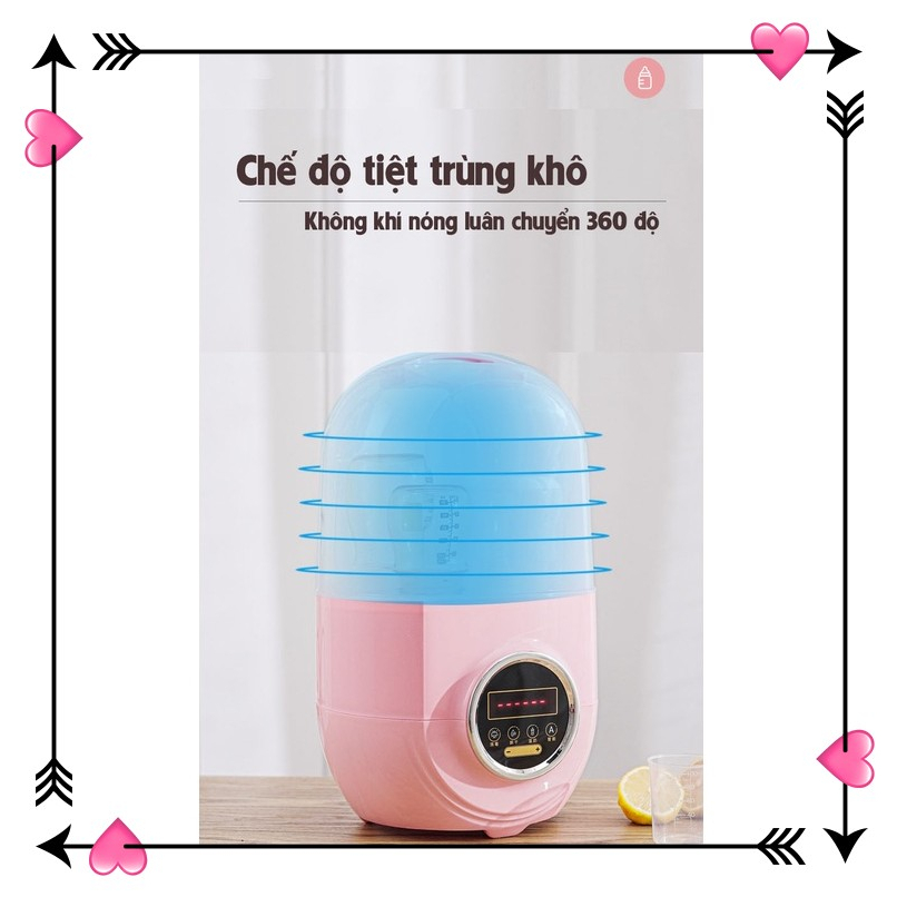 Máy hâm sữa đa chức năng tích hợp tiệt trùng, sấy khô, hâm sữa, hâm cháo và hâm nóng trong một