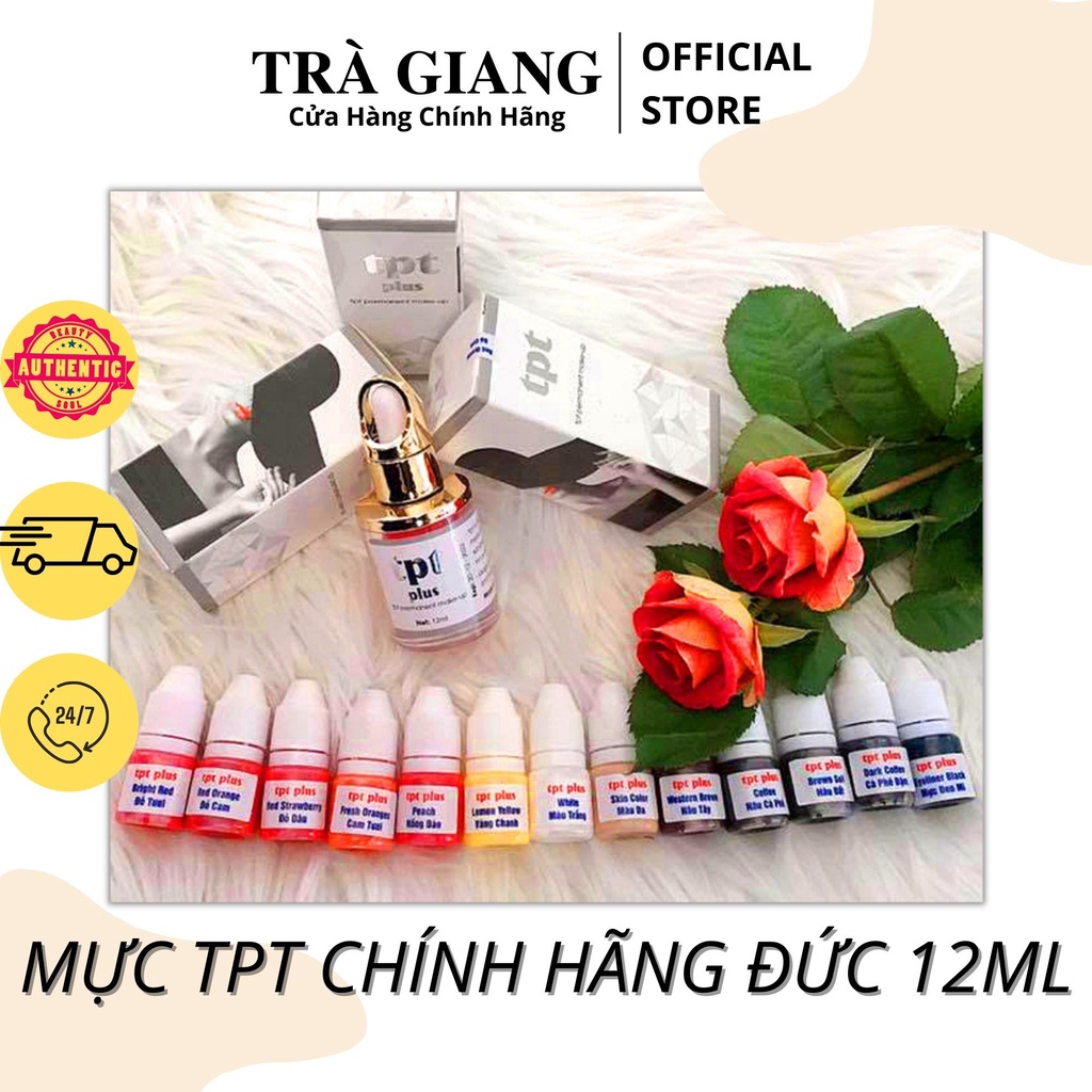 Mực phun xăm tpt cao cấp 12ml nhập khẩu đức