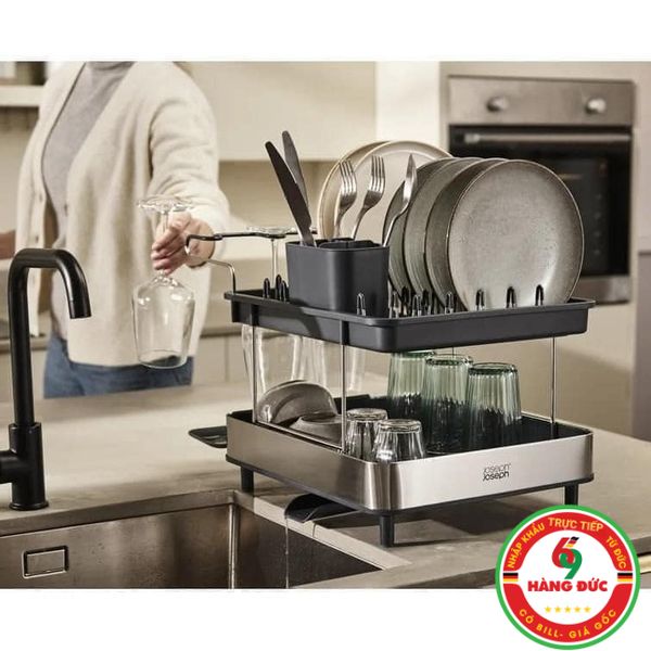 Kệ úp chén bát Josseph Joseph Excel Steel (Grey) 851647
