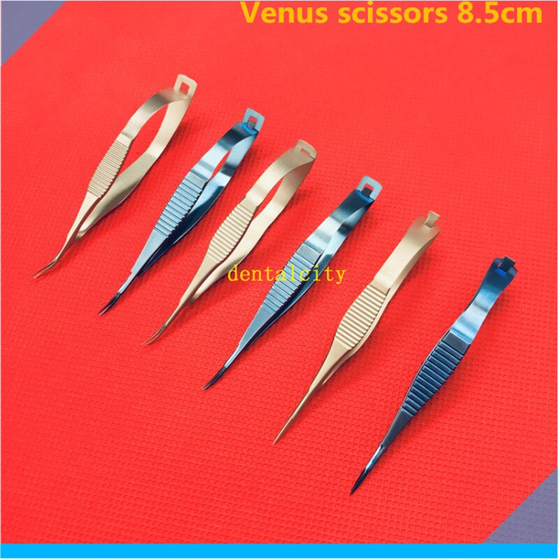 Stainless Steel/ Titanium Alloy Scissors Ophthalmic Micro 8.5Cm Venus Scissors  Tools Animal Experiment Tool