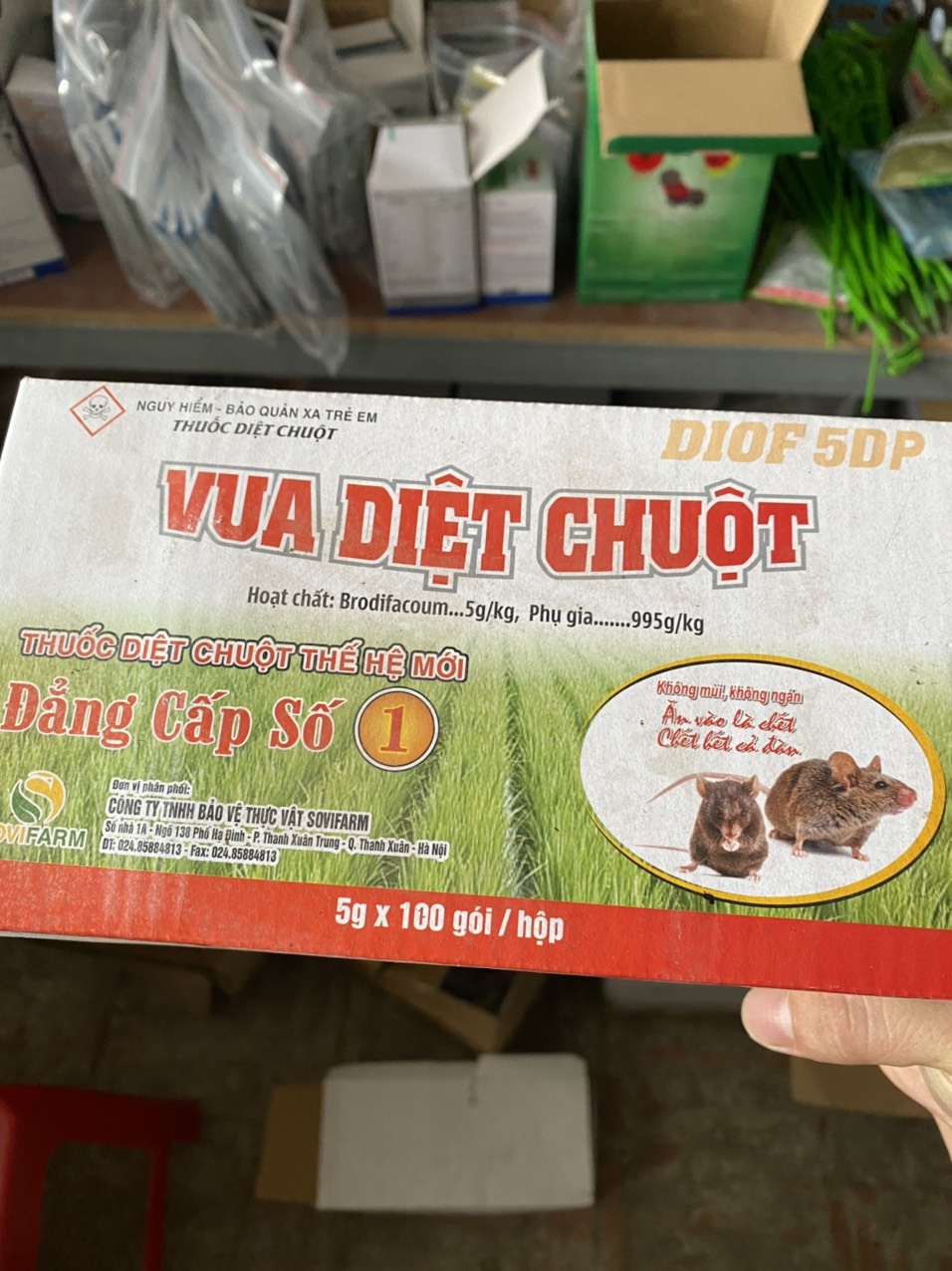 Thuốc diệt chuột thế hệ mới DIOF 5 DP ( gói 5g)