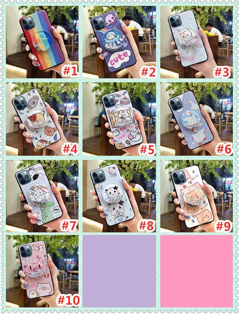 Back Cover Kickstand Phone Case For TCL T-Mobile Revvl V 2021/V 4G Waterproof Cartoon Glitter Skin feel silicone TPU. 