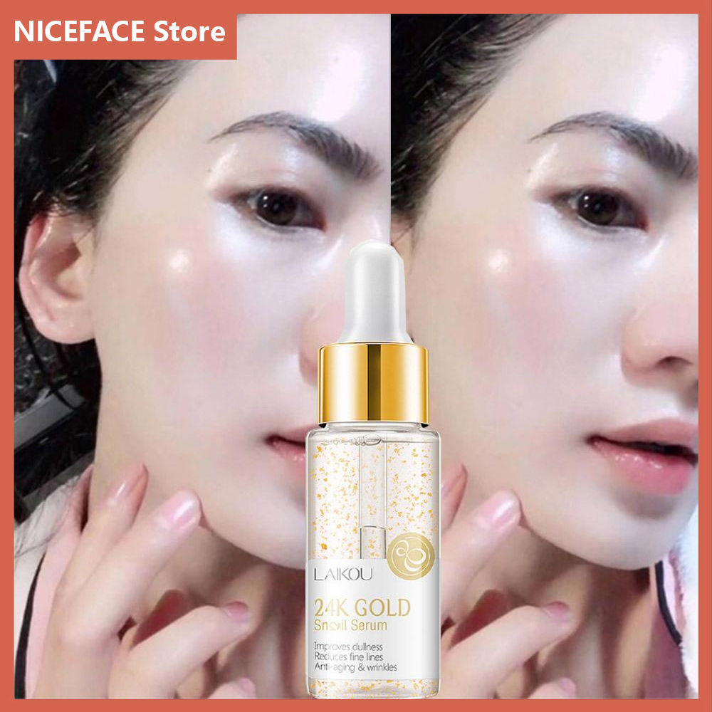 [Lowest Price] 24k Gold Snail Essence High Concentrated Gold Foil Firming Facial Serum Shrinks Pore