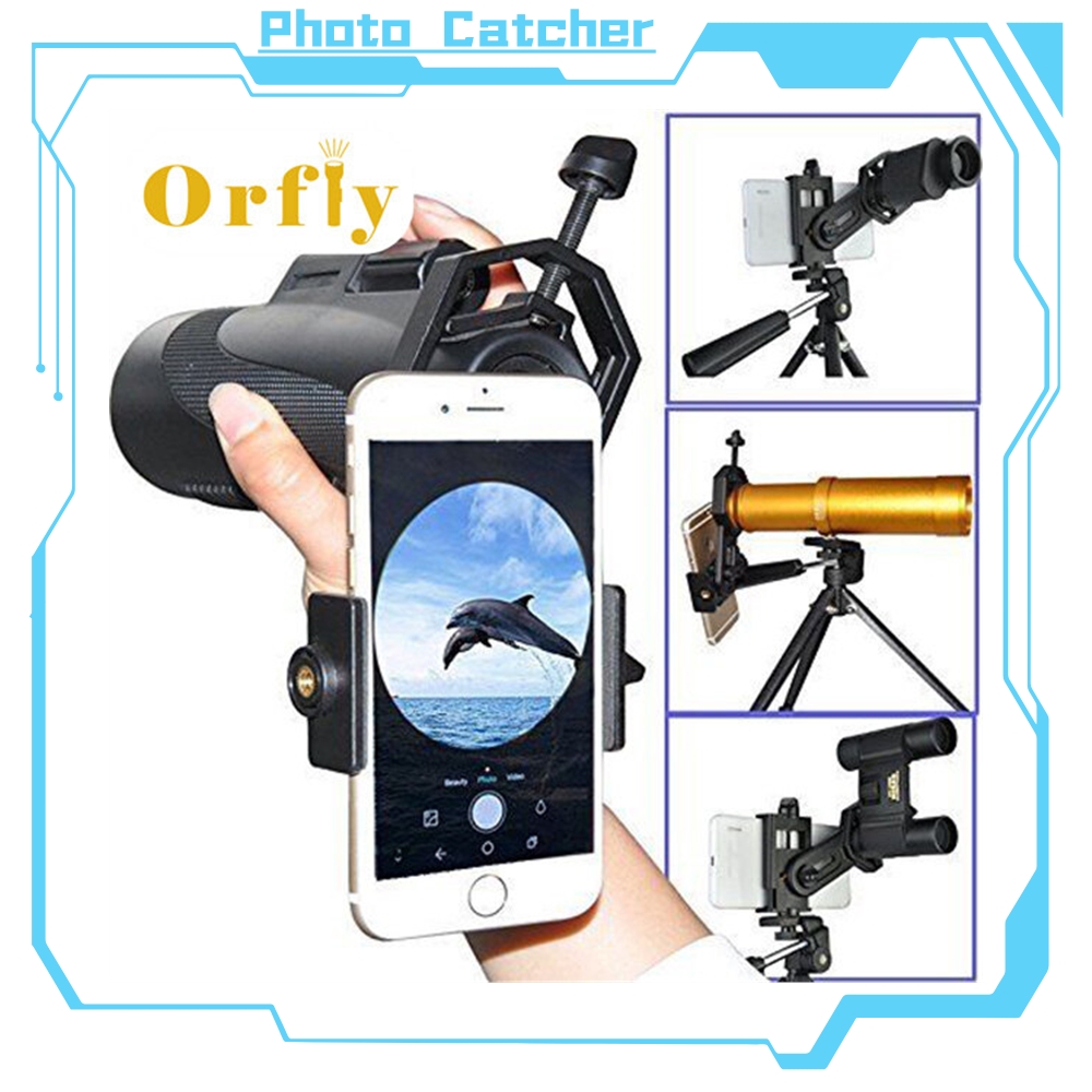 【HOT】 Mobile Phone Holder Clamp Spotting Scope Cellphone Adapter Mount.