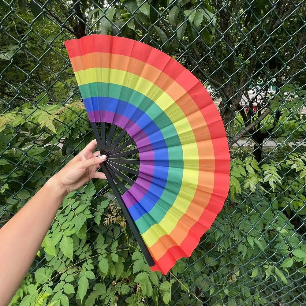 Art%20Craft%20Gift%20Gradient%20Colorful%20Rainbow%20Handheld%20Fan%20Cooling%20Portable%20Folding%20Dance%20Fan%20Easily%20Opened%20Tear-resistant%20Chinese%20Kung%20Fu%20Fan%20Party%20Festival%20-%20Image%205