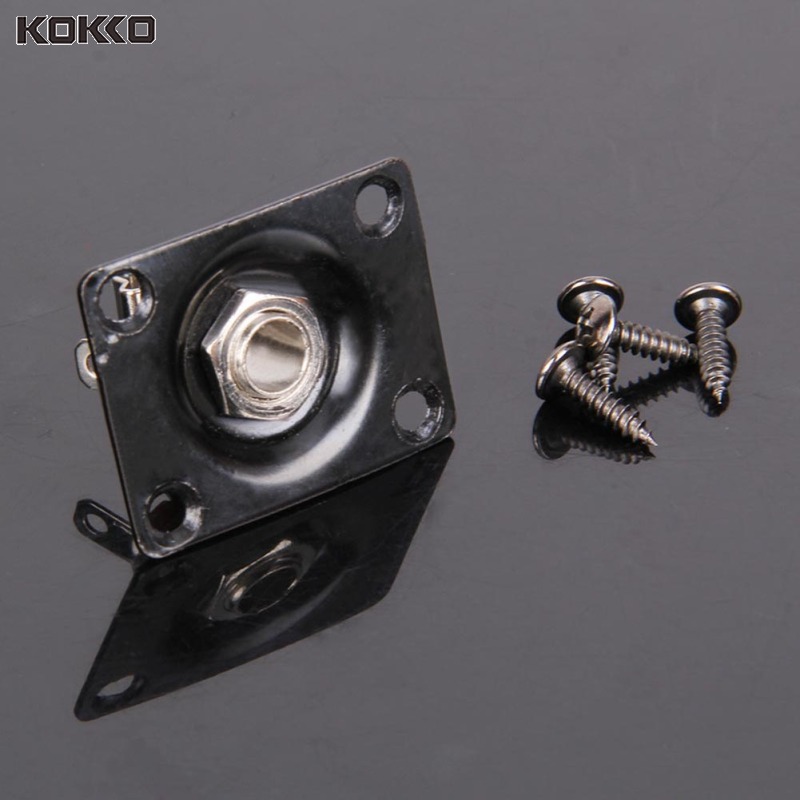KOKKO Square Guitar Jack Plate 1/4 Output Input Jack Socket Assembly Epiphone TL Electric Guitar Parts & Accessories