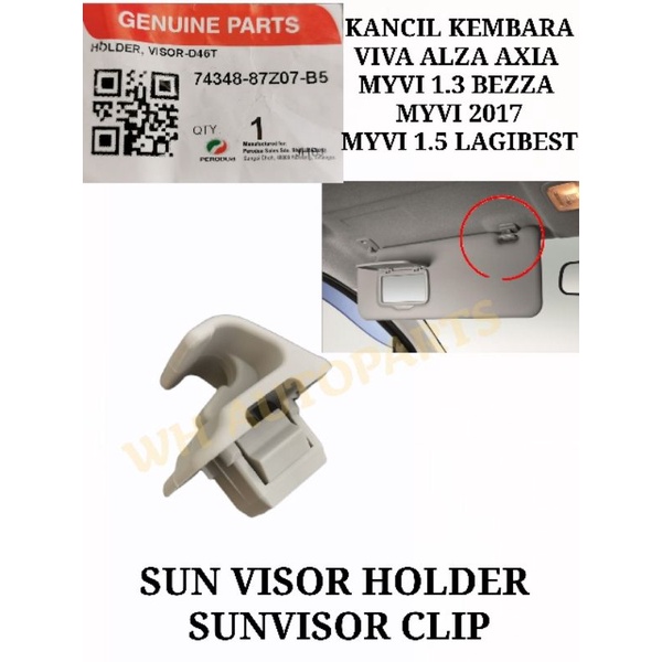 SUN VISOR HOLDER ORIGINAL PERODUA VIVA ALZA AXIA MYVI 1.3 MYVI 1.5