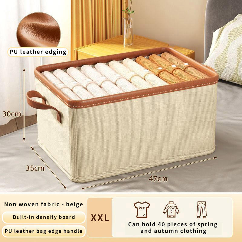 Clothes storage box Foldable fabric pants storage box Household closet drawer type clothing storage magic stackable