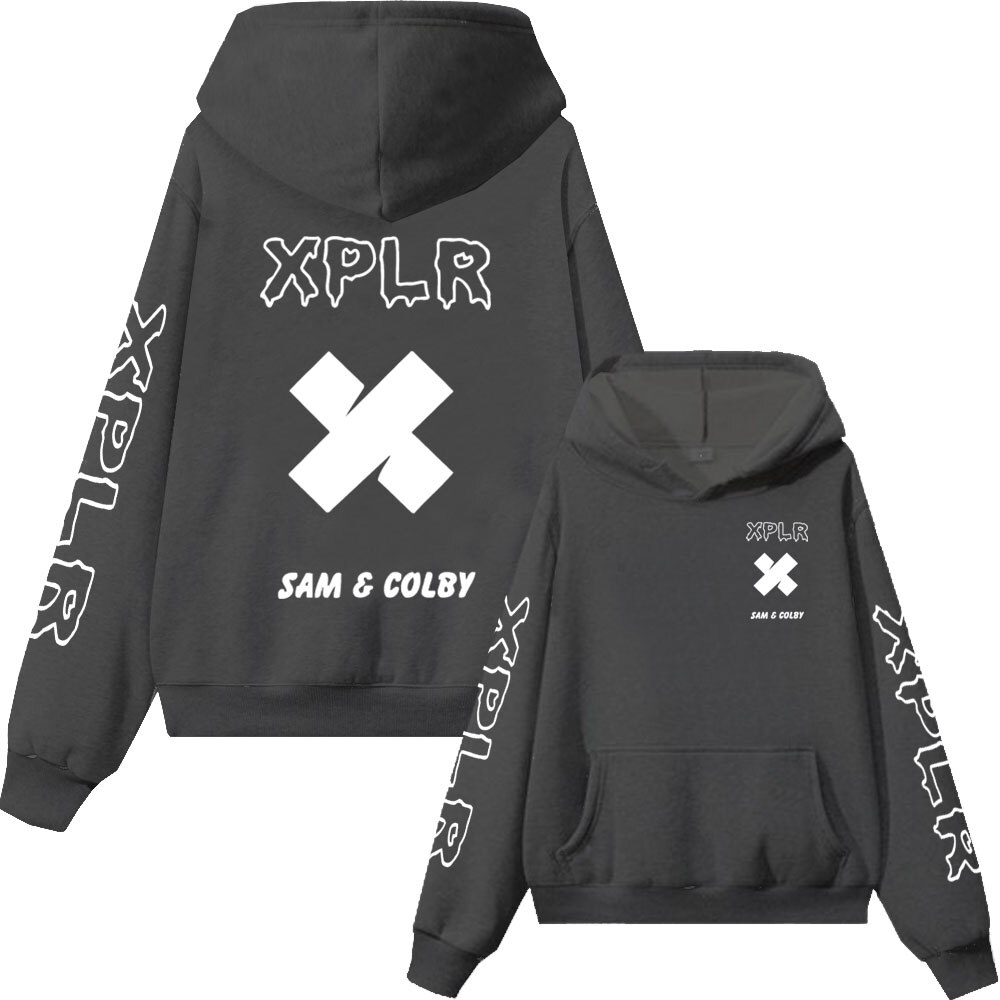 ZF Xplr Áo hoodie Sam Và Colby Chainlink Merch hình trái tim Áo nỉ
