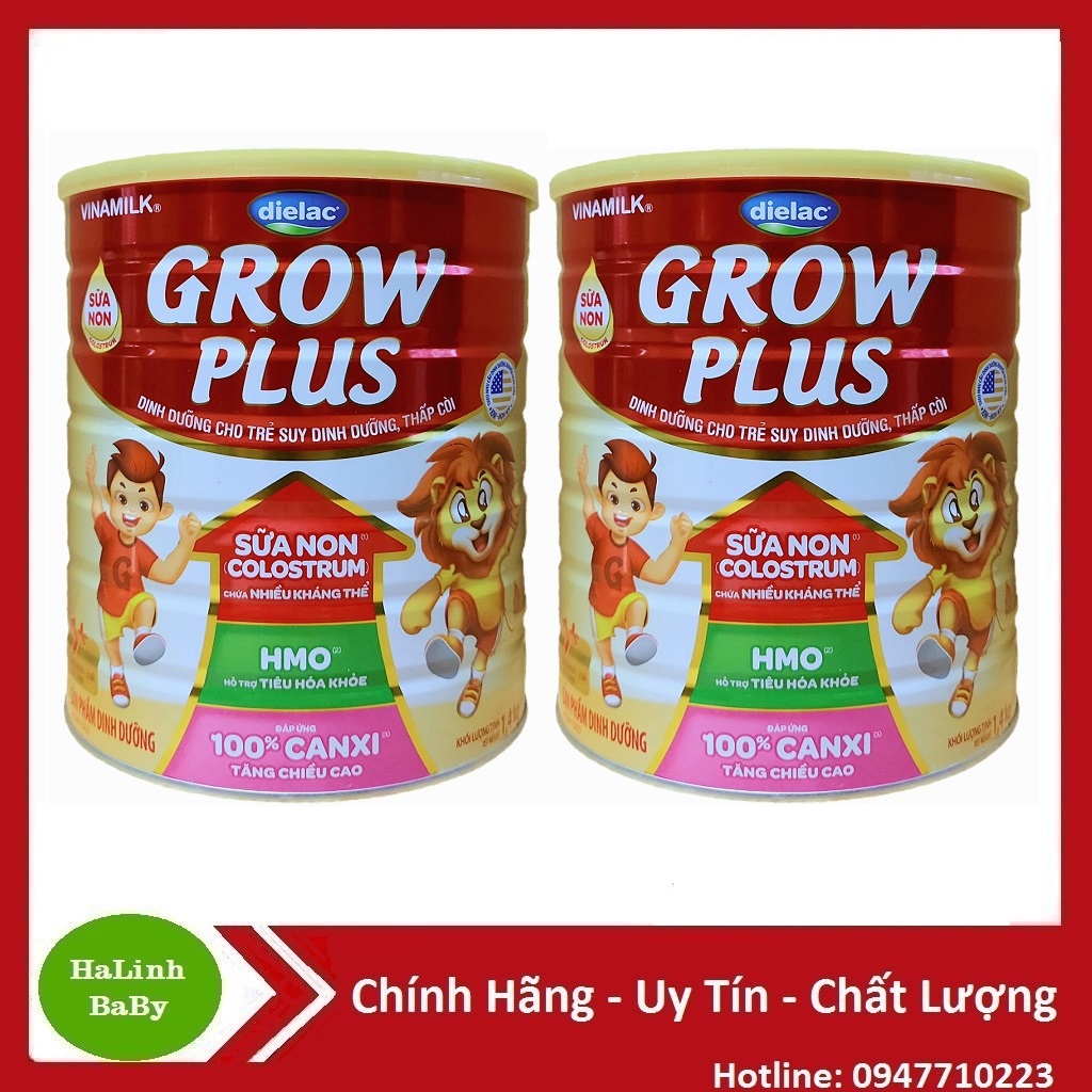 Combo 2 lon sữa dielac grow plus 1+ 2+ 1.4kg