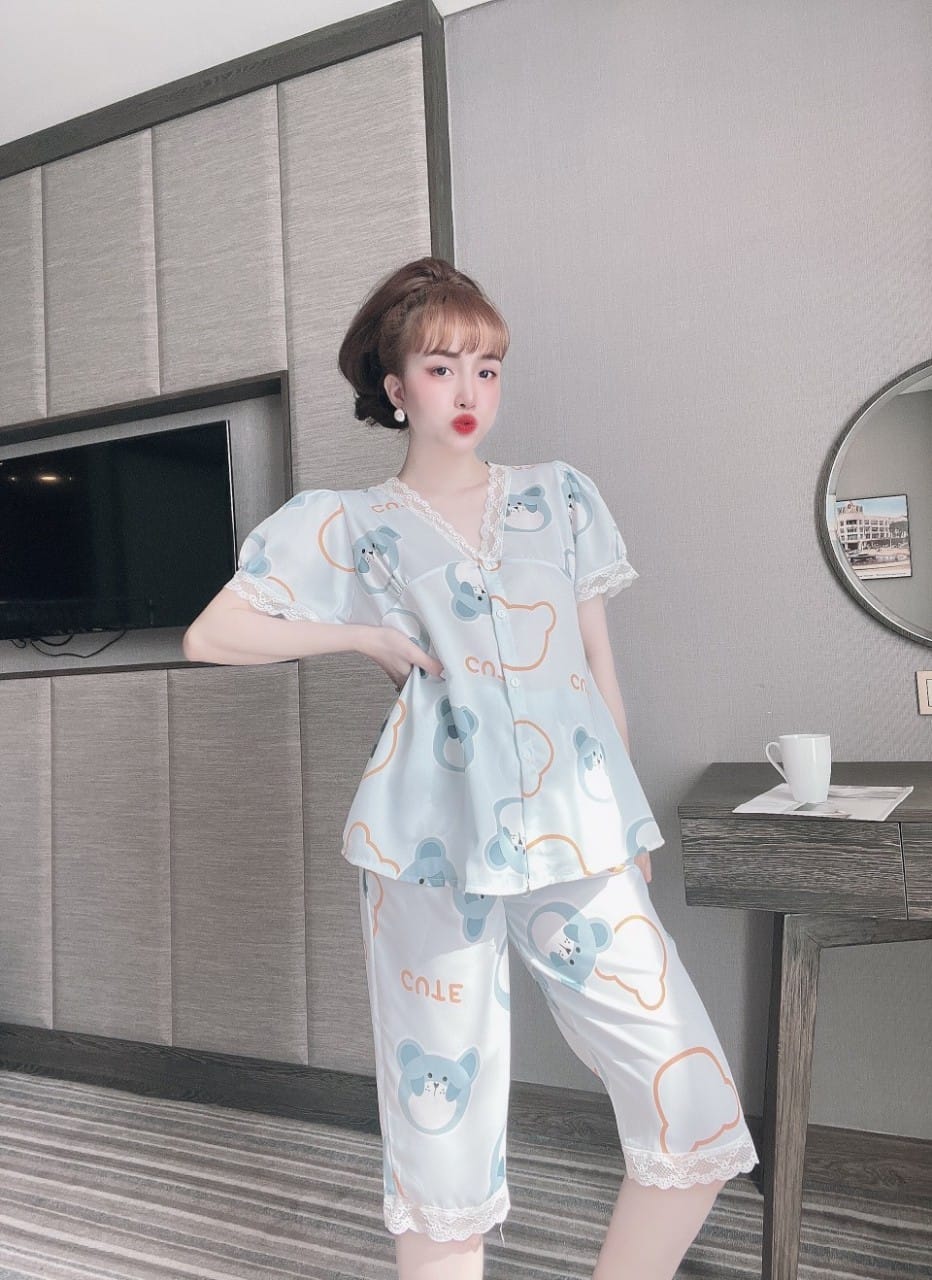 Đồ Bộ Mango Quần Ngố , Xinh Yêu ( dưới 60kg) - Mẫu mặc sp thật