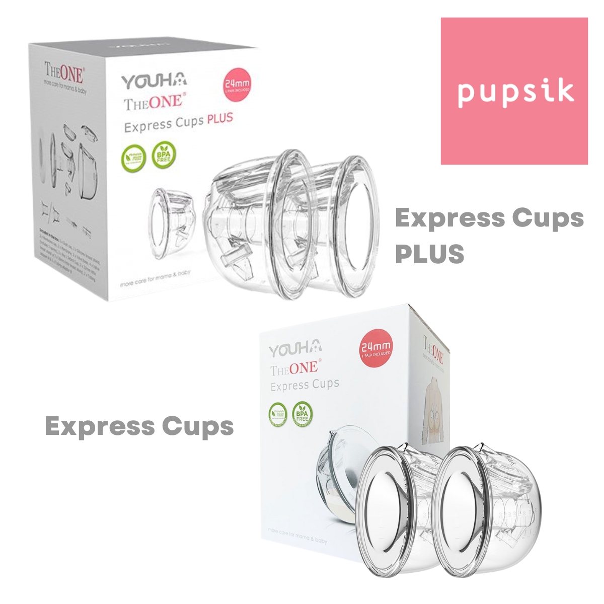 Youha Express Handsfree Collection Cups Set for Medela/Spectra/Cimilre (2  Sizes)
