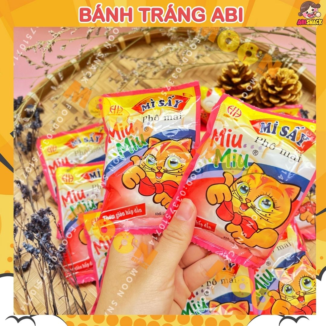 Combo 10 gói mì sấy trẻ em Miu Miu vị phô mai thơm ngon chuẩn vị ăn vặt một thời-10 GÓI