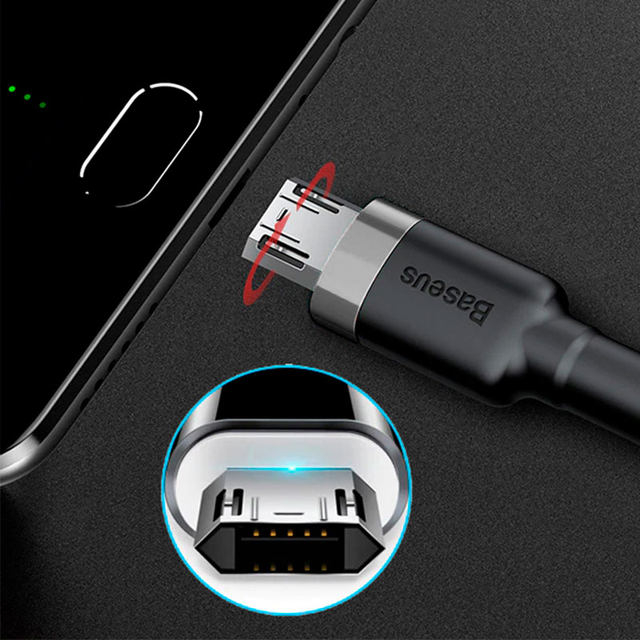 Cáp Sạc Baseus Cafule Micro USB dành cho Smartphone Android, Dây bọc dù siêu bền 1m/2m