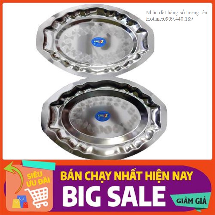 [HCM]Dĩa hột xoài inox cạn rộng 23cm & 40cm