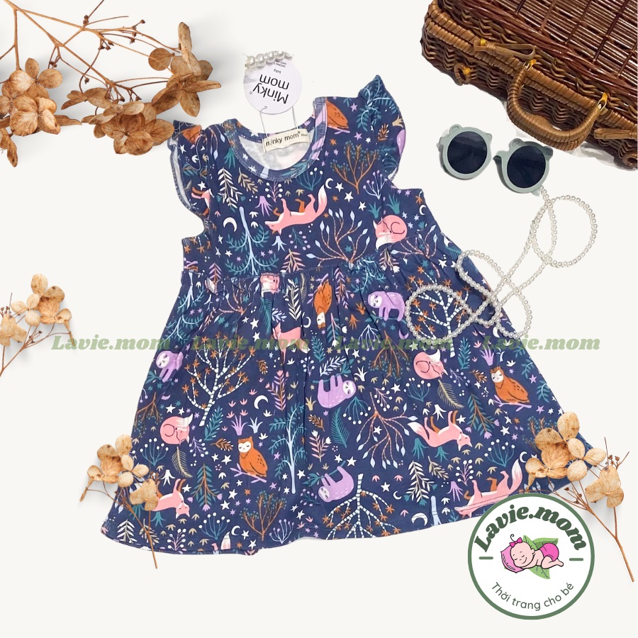 [Bé 6-19kg] Váy đầm cotton dễ thương cho bé gái