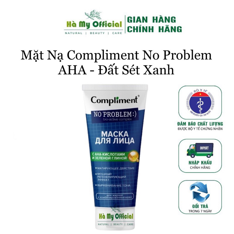 Mặt Nạ compliment No Problem 80ml/Tuýp, Mặt nạ đất sét làm sạch và dưỡng da sâu