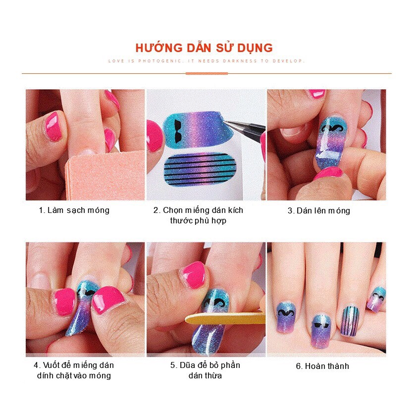 Sticker dán móng chân khô không thấm nước P2