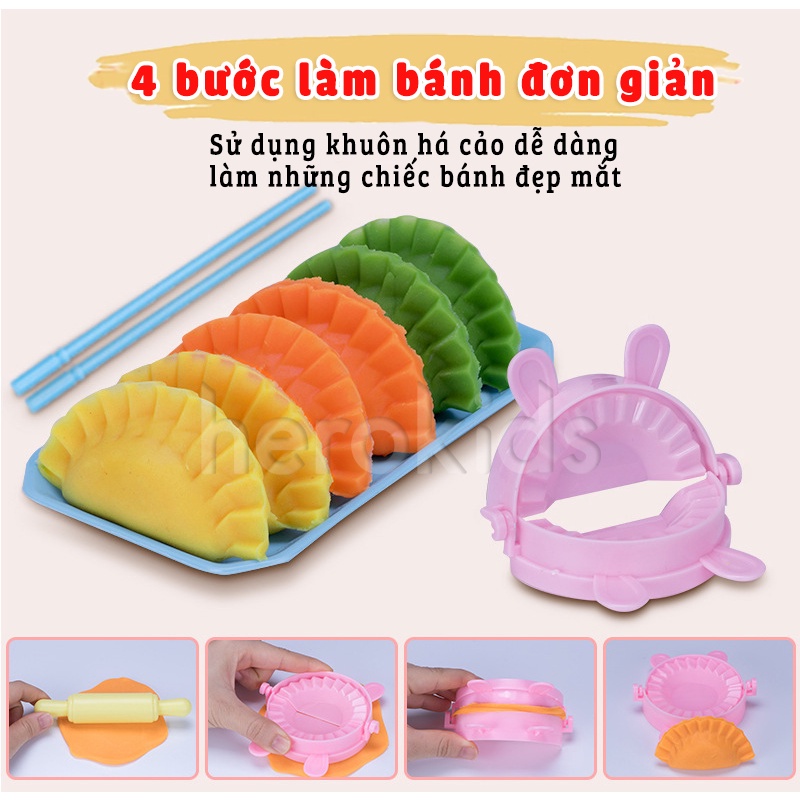 Đồ chơi đất nặn máy làm kem, máy làm mì từ bột lúa mì cho bé