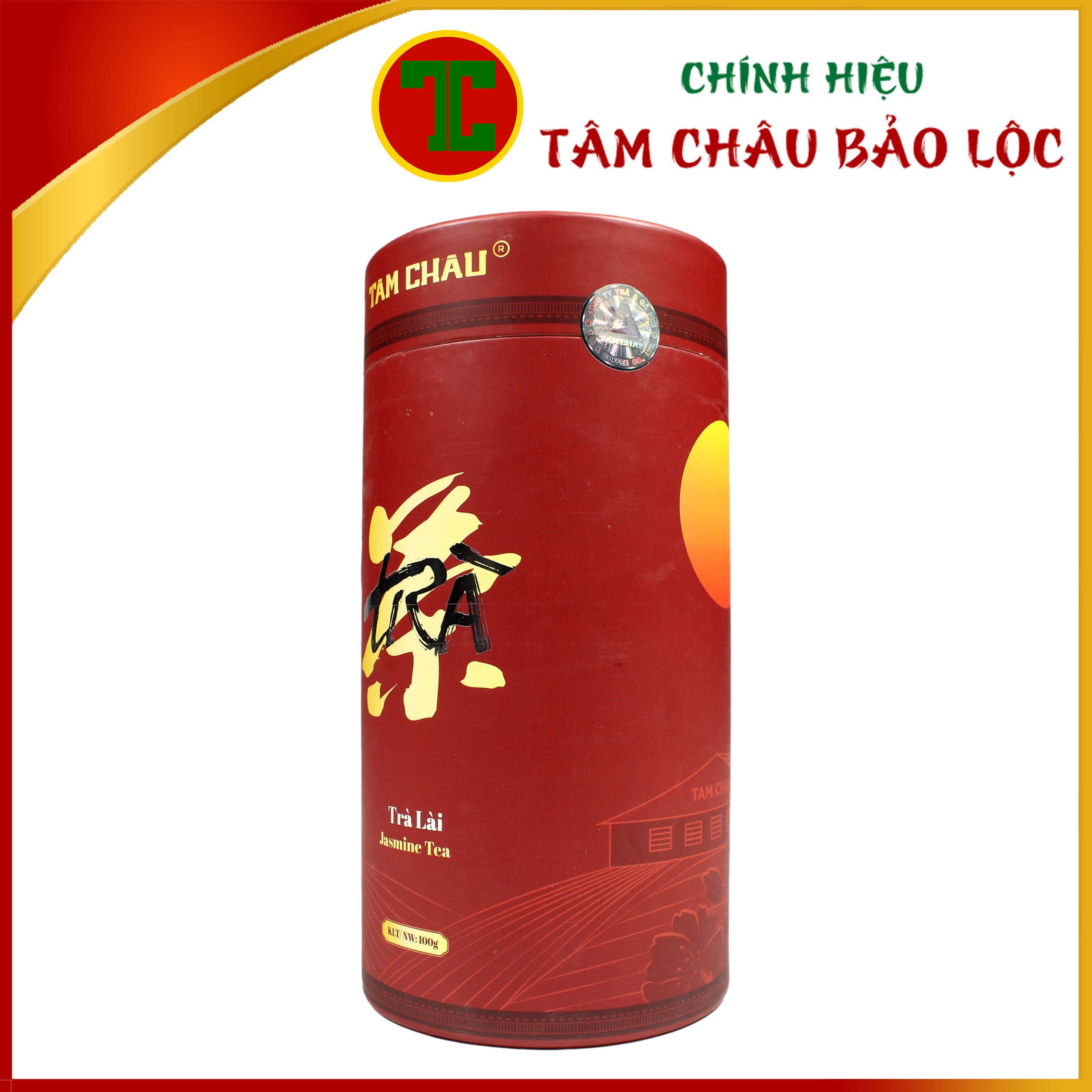 [TÂM CHÂU] Trà Lài Lon Giấy Đỏ 100G Cao Cấp