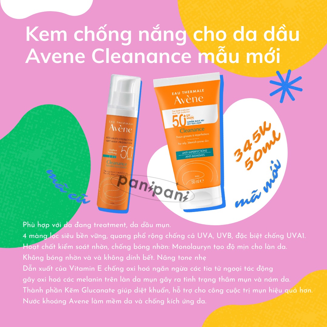 [100% AUTH] KEM CHỐNG NẮNG AVENE FLUID / CLEANANCE SPF50+ 50ML