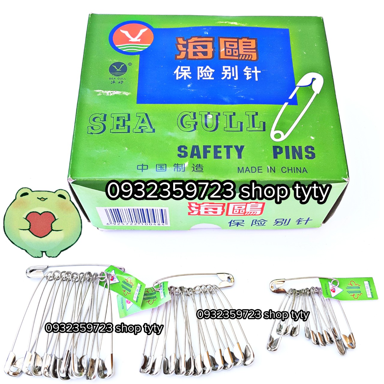 1 hộp kim tây cài áo hiệu sea gull dùng để cố định