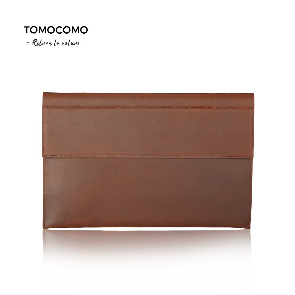 TOMOCOMO Crazy Horse Real Leather Male Laptop Bag For Macbook Pro Ipaid  13.3Inch 14.2Inch 16.2Inch Notebook Bussiness Handbag