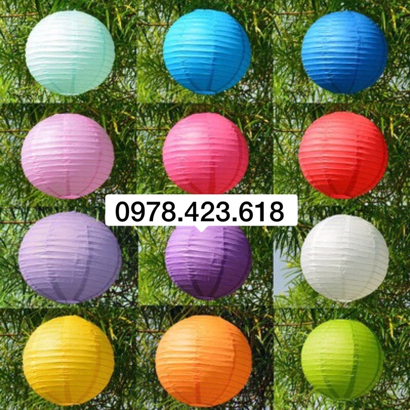 Combo 50 đèn lồng giấy 20cm