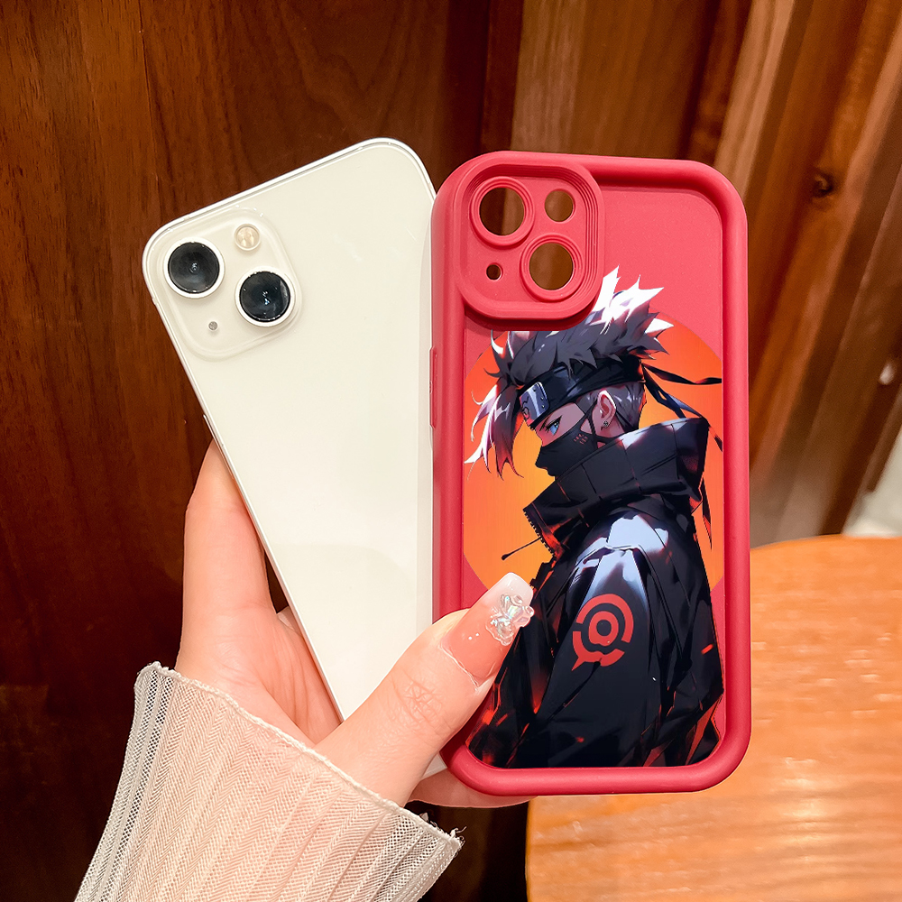 ZCSIBORUI for Infinix Hot 10 11 20 30 Play Hot 40 Pro Tecno Spark 20 Pro Note 30 40 Pro+ Note 12 G96 Back Cover Hatake Kakashi Dusk Pattern Soft Camera Protection Rubber Square Ladder Phone Case.