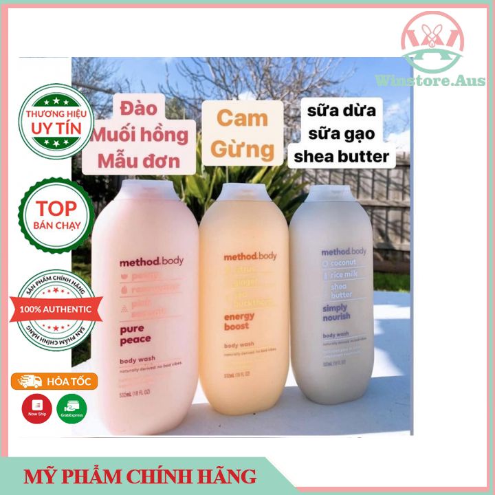 Sữa Tắm Method Body Úc 535ml - [Hàng Úc, Đủ Bill]