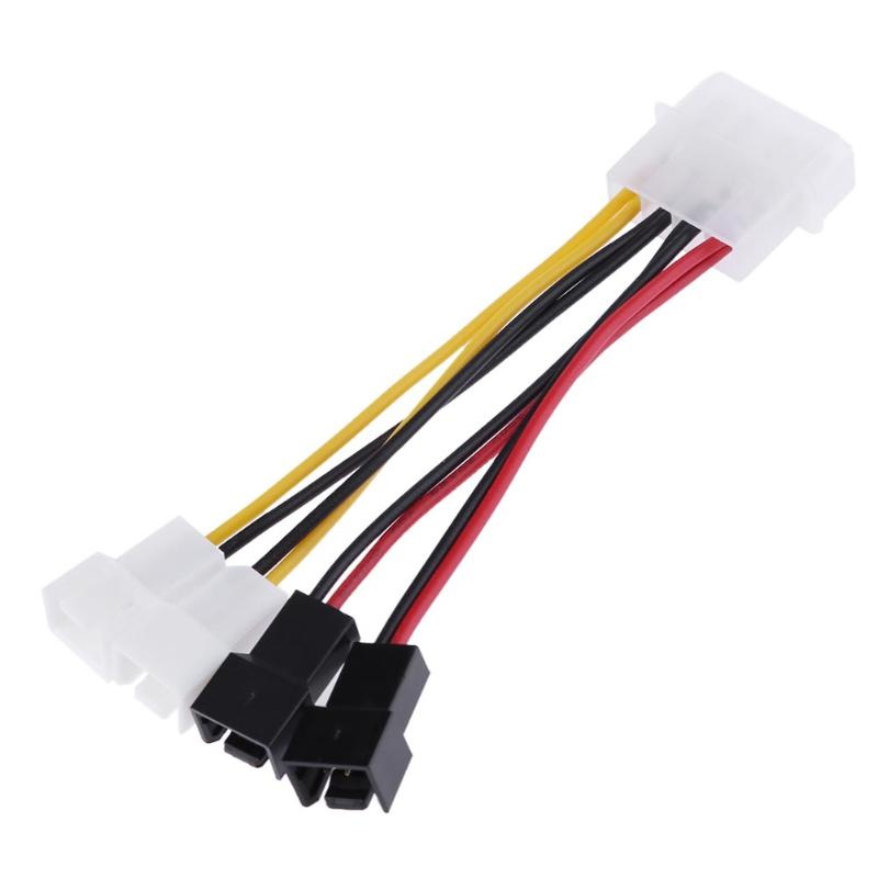 【VogueVenture】2pcs/lot Computer Cooling Fan Power Cables 4Pin Molex to ...