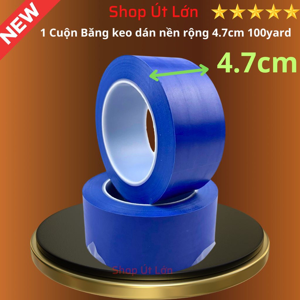 1 Cuộn băng keo dán nền màu xanh dương, băng dính dán sàn rộng 4.7cm, dài 33 mét