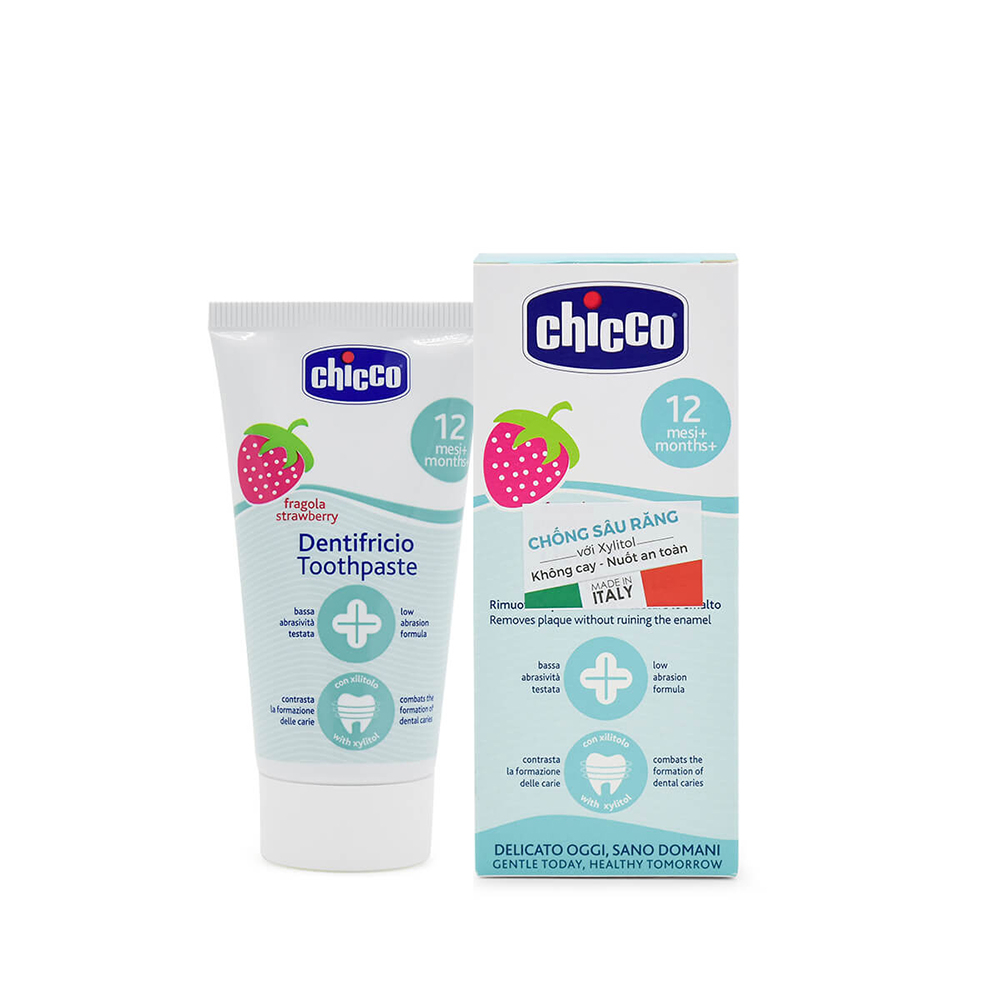 Kem Đánh Răng Chicco Hương Dâu 50ml (12m+)