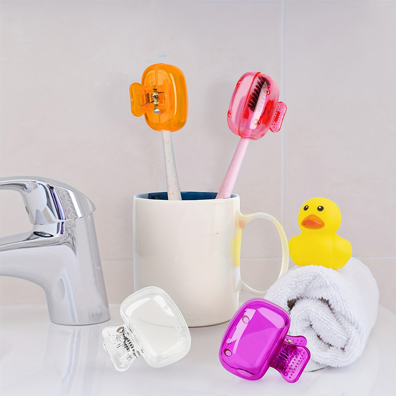 【Thriving】 1PCS Travel Toothbrush Head Covers Toothbrush Protector Cap Brush Pod Case Protective Portable Plastic Clip For Household Travel.