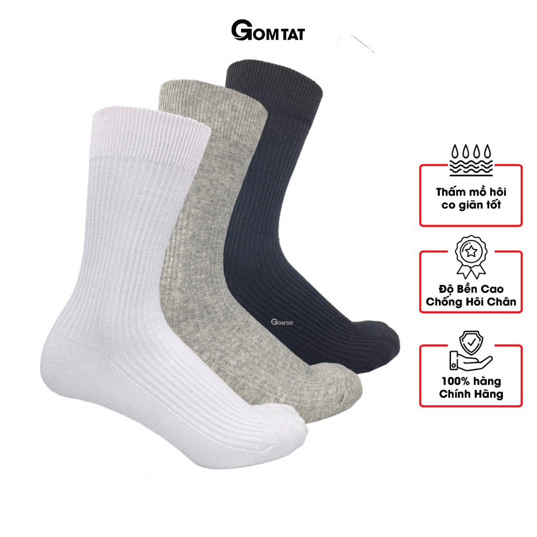 Tất vớ nam cổ cao, tất đi giày tây cao cấp cổ cao 25cm - five-tay10