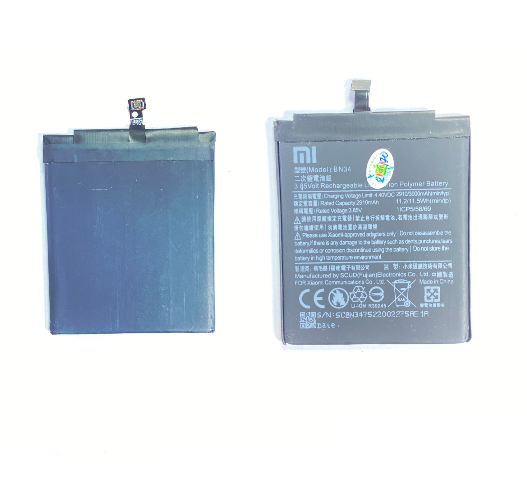 Pin Xiaomi Redmi 5A / BN34 ( Li-Polymer, 3,85 V, 3000 mAh )