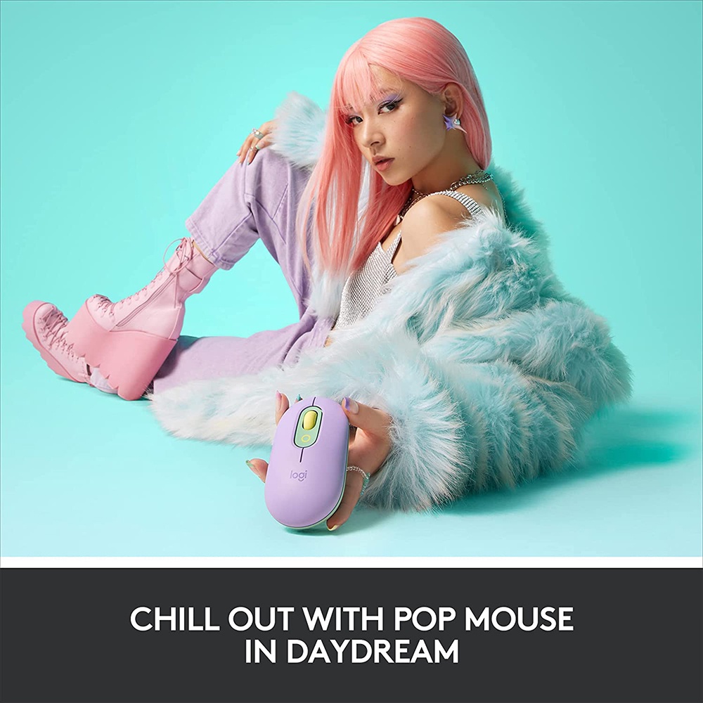 【100% Original】 Logitech POP Mouse, Wireless Mouse with Customizable Emojis