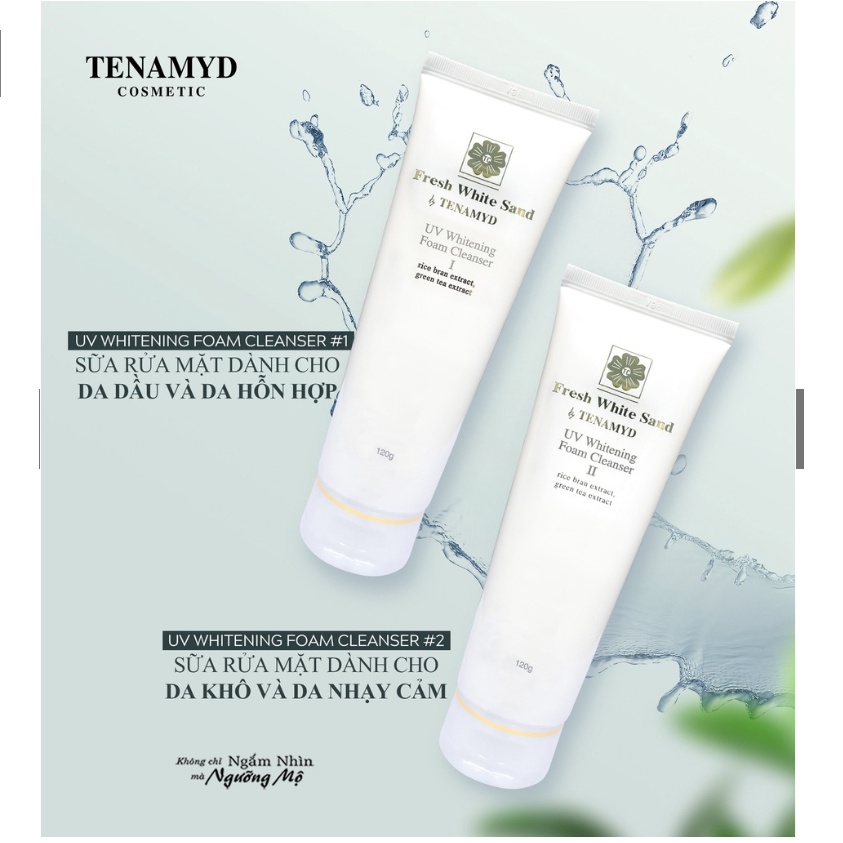 Sữa Rửa Mặt Trắng Da Số 2 Tenamyd Fresh White Sand By Whitening Foam Cleanser Ii (120G), Dành Cho Da Khô Và Da Nhạy Cảm