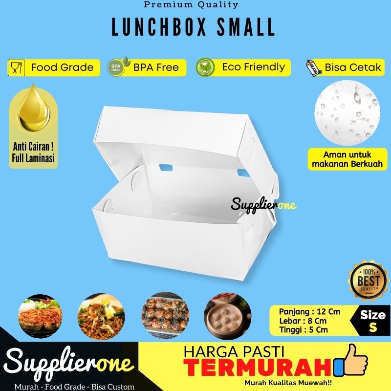 Lunch box S Ivory Isi 50 Pcs / Lunch Box Paper / Paper Lunch Box / Box