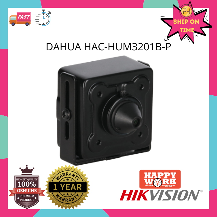 DAHUA HAC-HUM3201B-P | PIN HOLE CAMERA | 2MP | STARLIGHT | 2.8MM FIXED ...