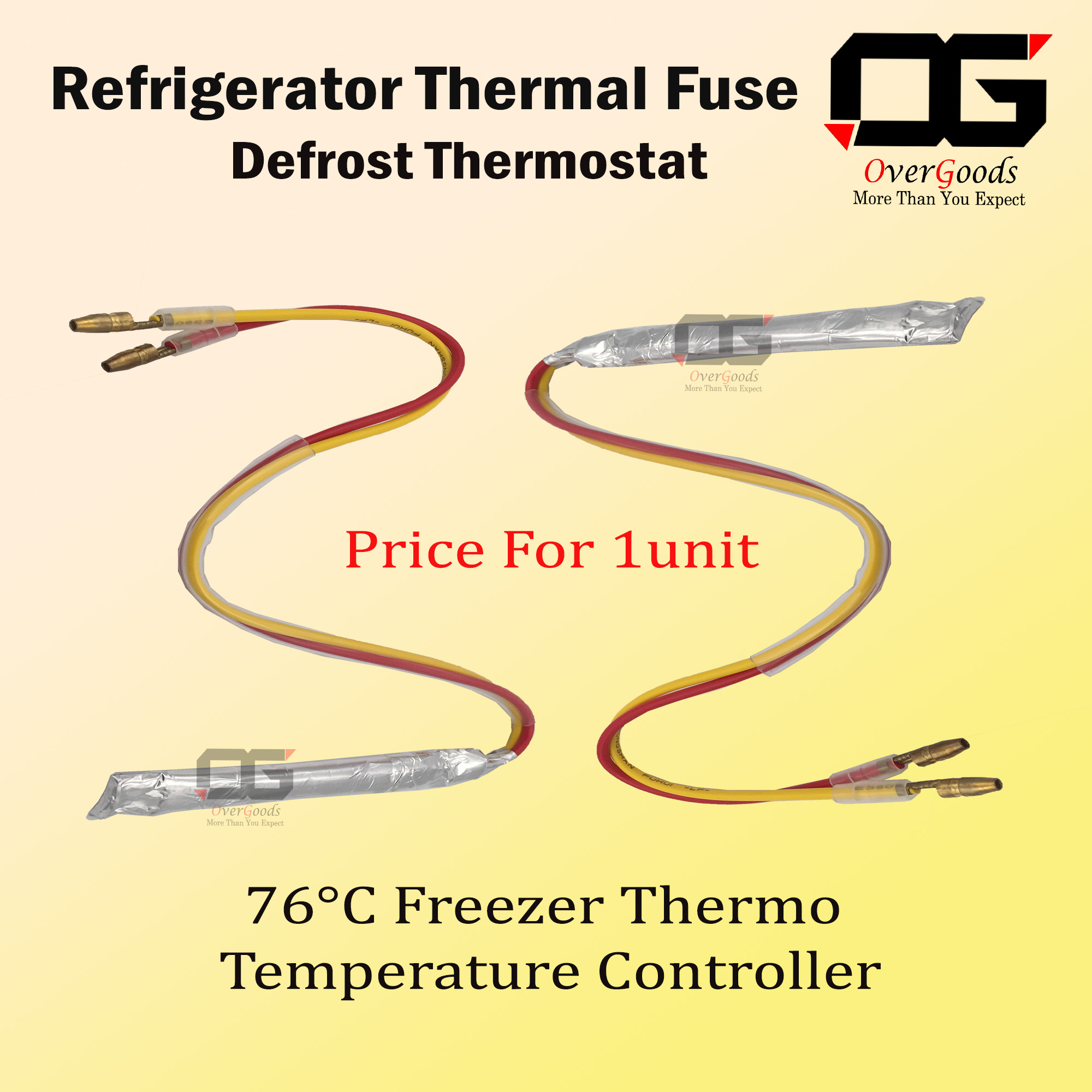73°C / 76°C Heavy Duty Universal Refrigerator Fridge Defrost Thermal Fuse / Thermo Fuse
