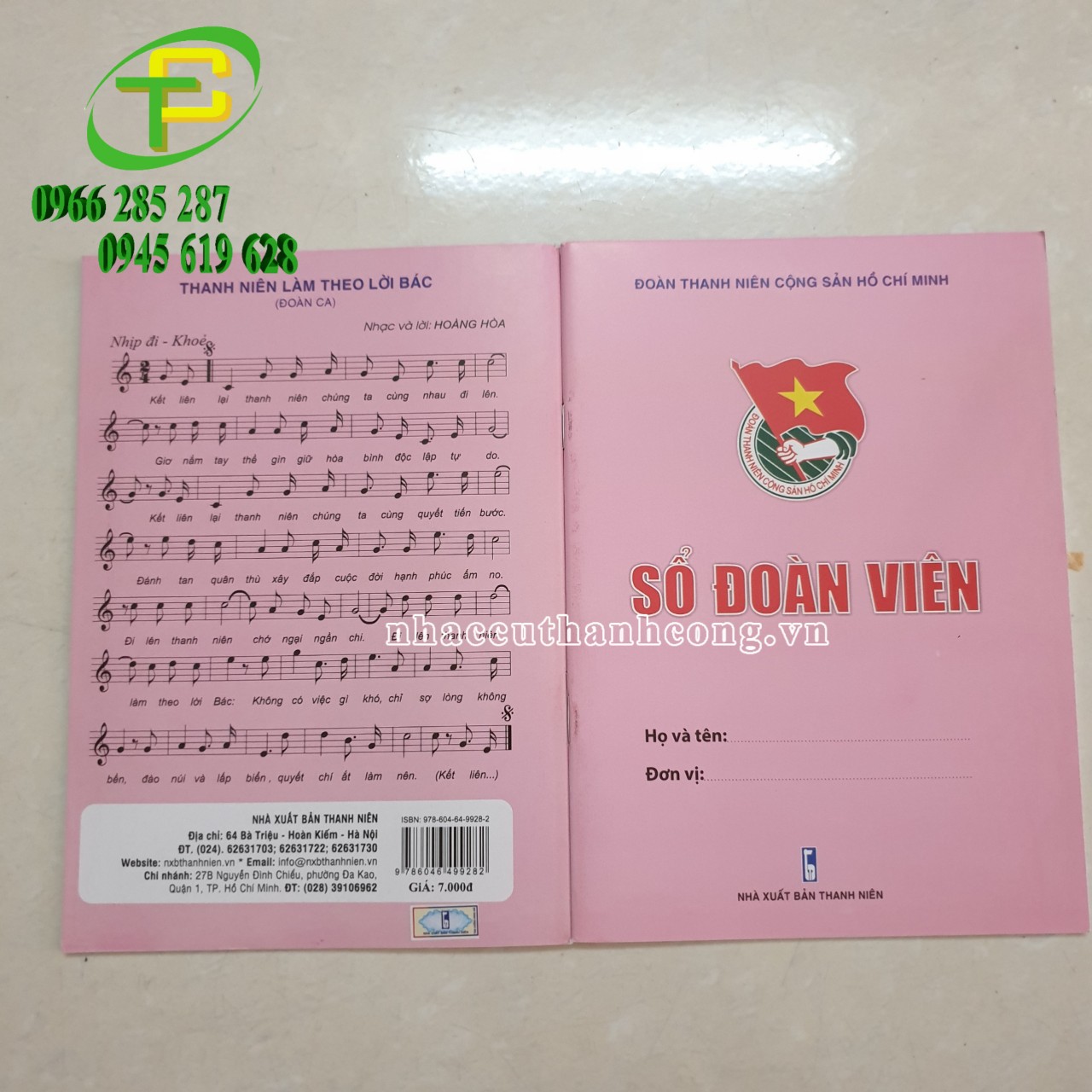 Combo 50 quyển sổ ĐOÀN VIÊN HỒNG