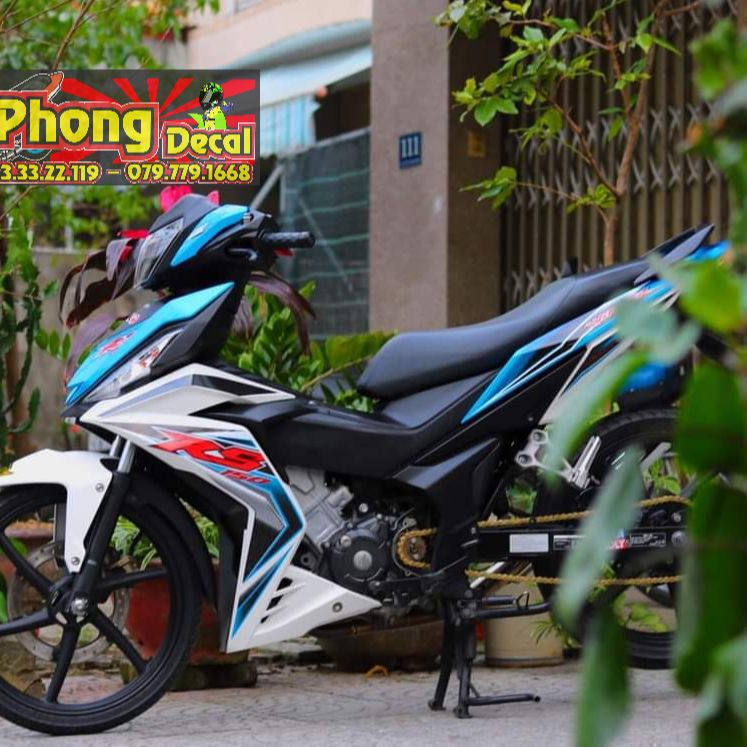Tem rời honda winner rs trắng xanh