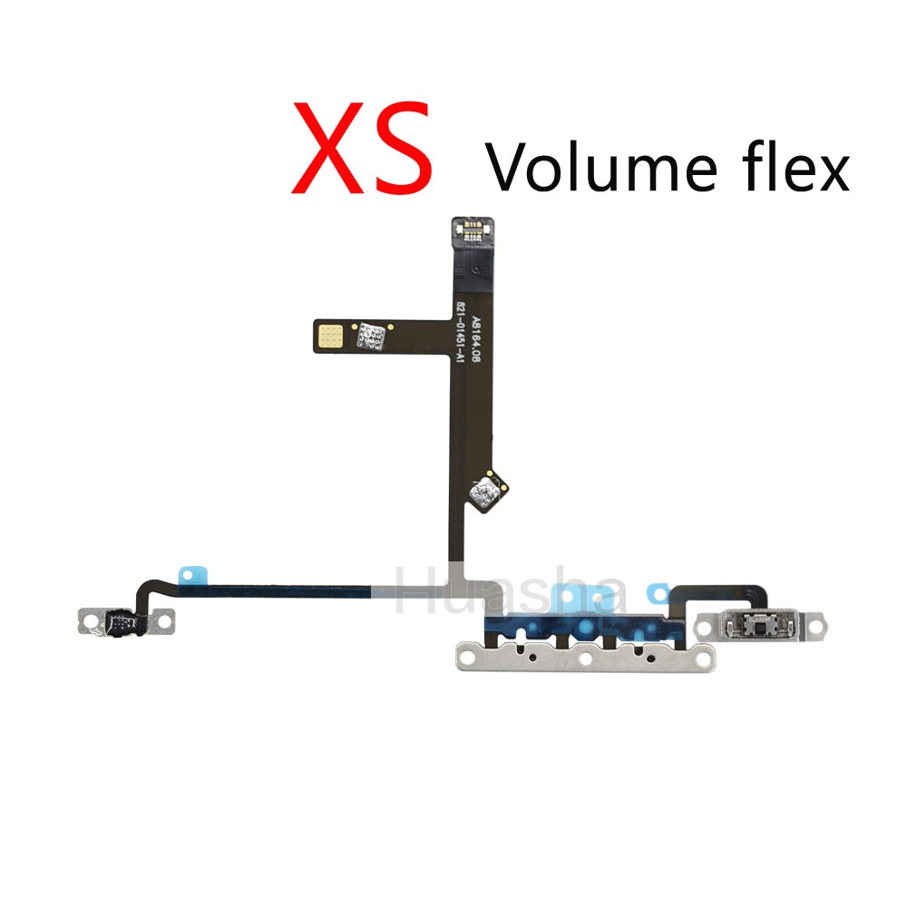 1pcs For iPhone X Xs Max XR Mute Volume Power Buttons key Switch Flex Cable Mobille Phone Repair Parts.