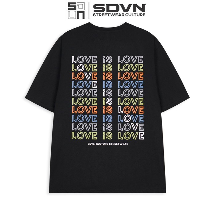 Áo thun cotton unisex nam nữ form rộng SDVN Love is Love thumbnail