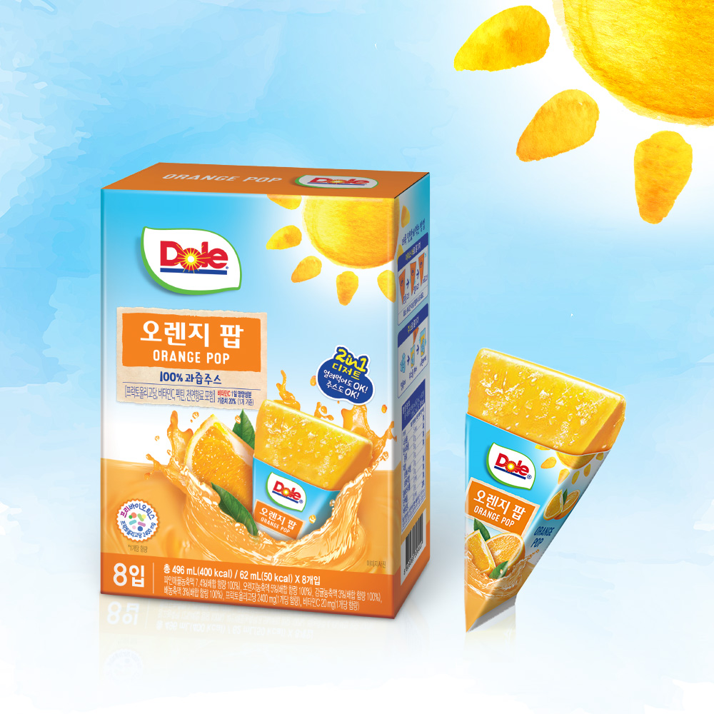 Nước Kem Tuyết Cam Ép Dole (62ml) (lẻ 1 túi)