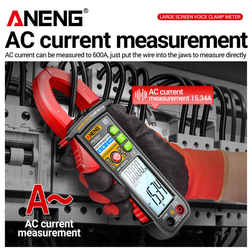 Ampe kế AC kẹp Meter 6000 đếm NCV vạn năng tự động điều chỉnh phạm vi OHM Volt Amp điện dung Temp Tester đa chức năng đèn nền dụng cụ điện